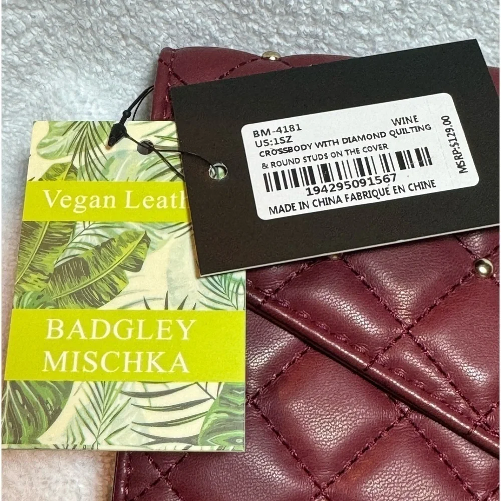 Badgley Mischka Crossbody Diamond Quilted